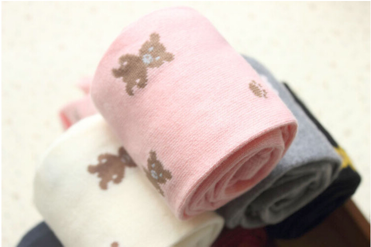 Baby-bear-pattern-embroidered-cotton-tights-wholesale