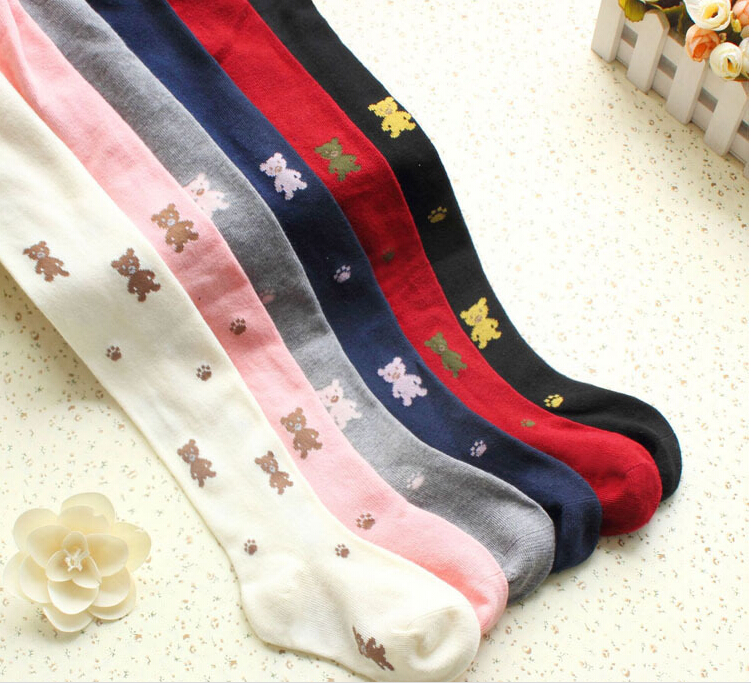 Baby-bear-pattern-embroidered-cotton-tights-wholesale