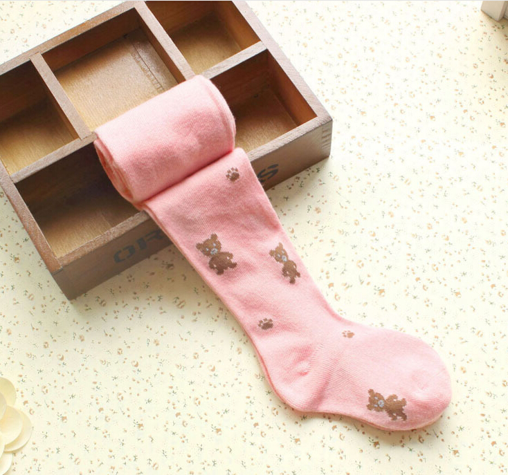 Baby-bear-pattern-embroidered-cotton-tights-wholesale