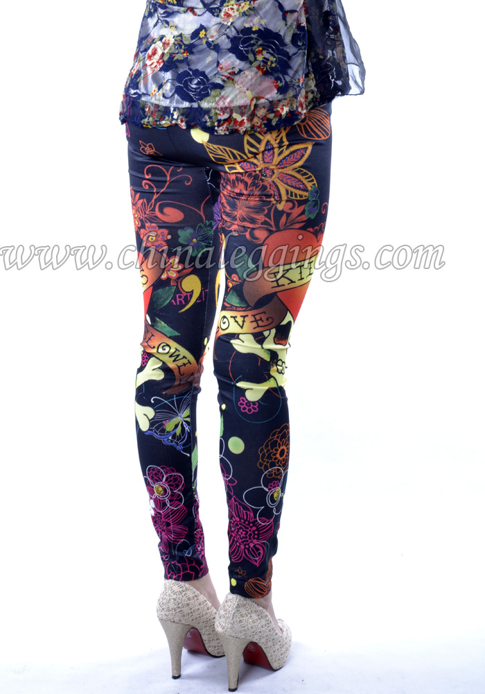 Skull-black-heart-leggings