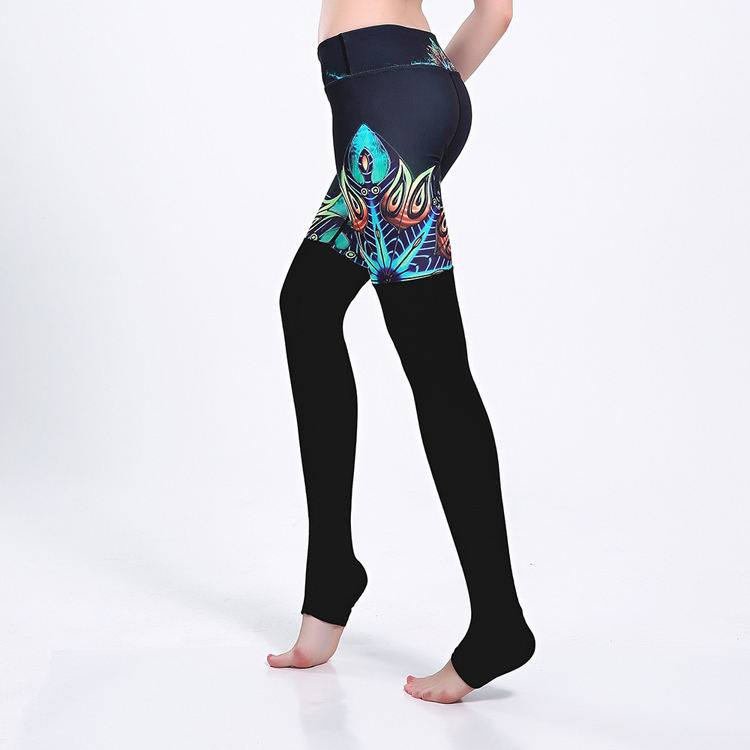 Thread-stitching-digital-printing-leggings