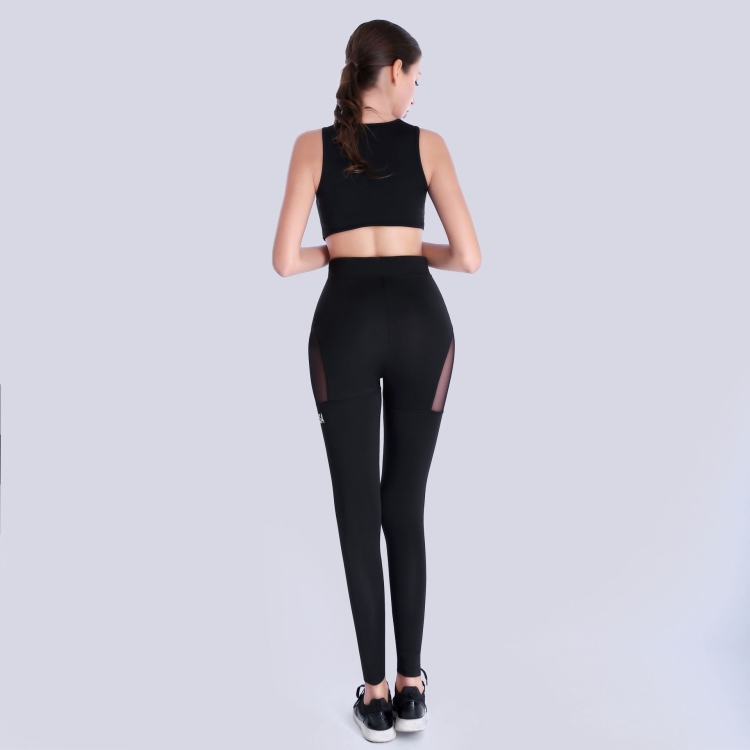 Letter-printed-mesh-stitching-yoga-sports-jumpsuit