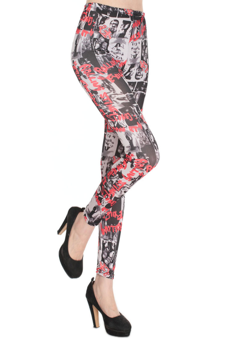 Red-letters-black-leggings-wholesale