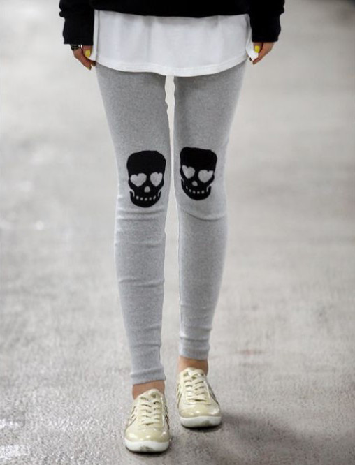 Skull-head-velour-leggings-wholesale