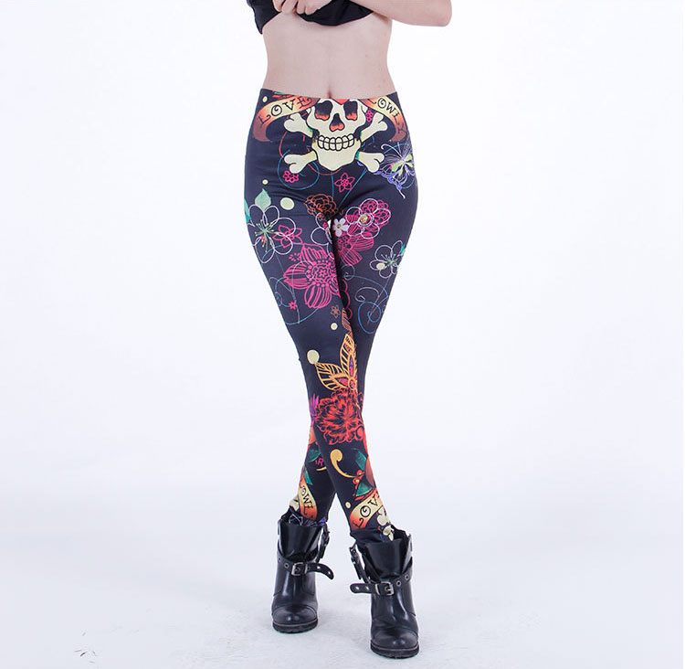 Skull-skinny-leggings-wholesale