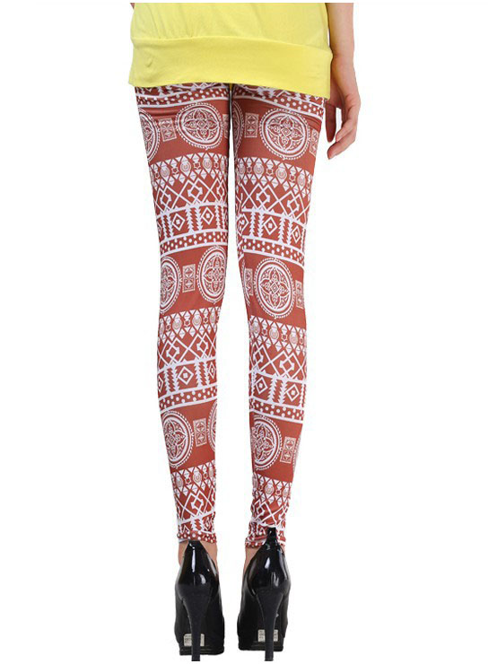 Totem-geometric-patterns-girls-brown-leggings-wholesale