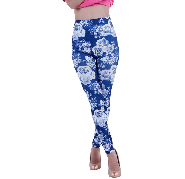 Vintage-floral-print-leggings-wholesale