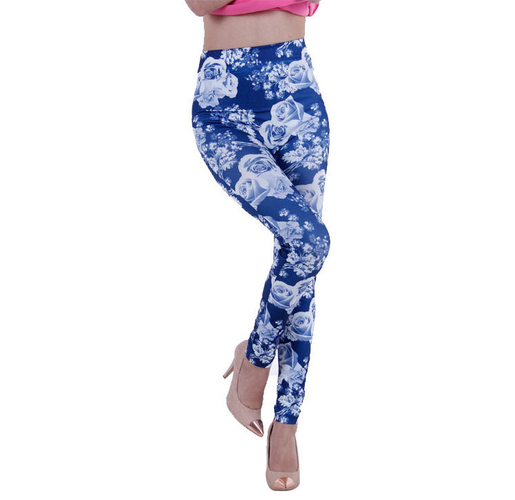 Vintage-floral-print-leggings-wholesale