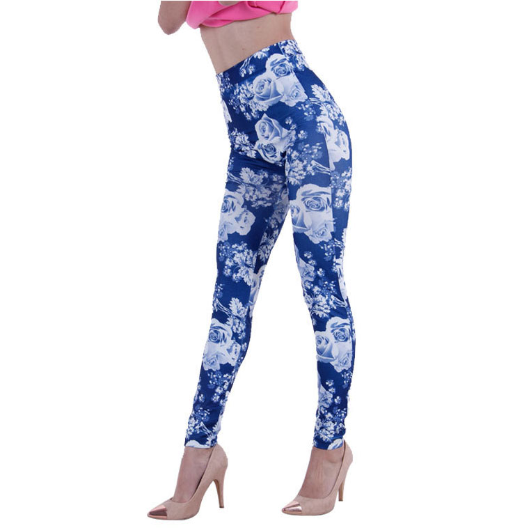 Vintage-floral-print-leggings-wholesale