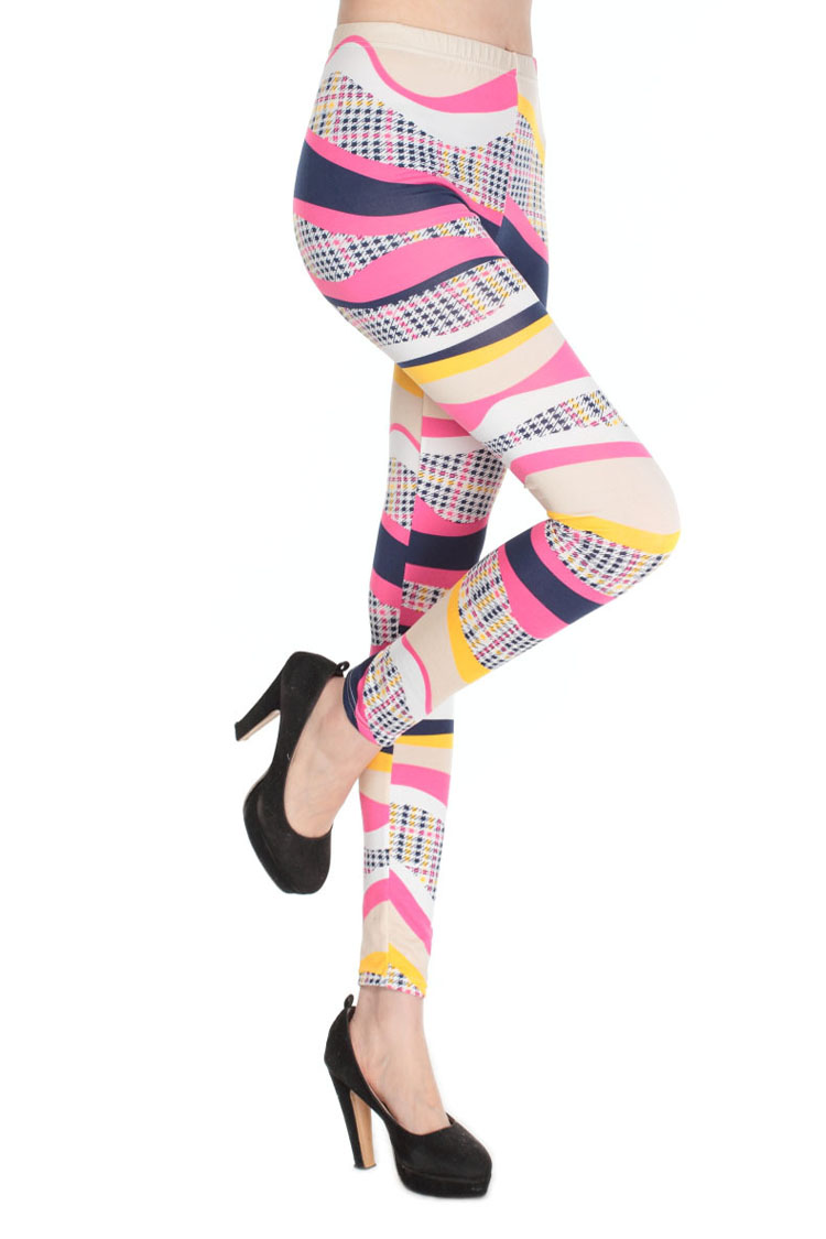 Wavy-colored-stripes-plaid-hot-leggings-wholesale