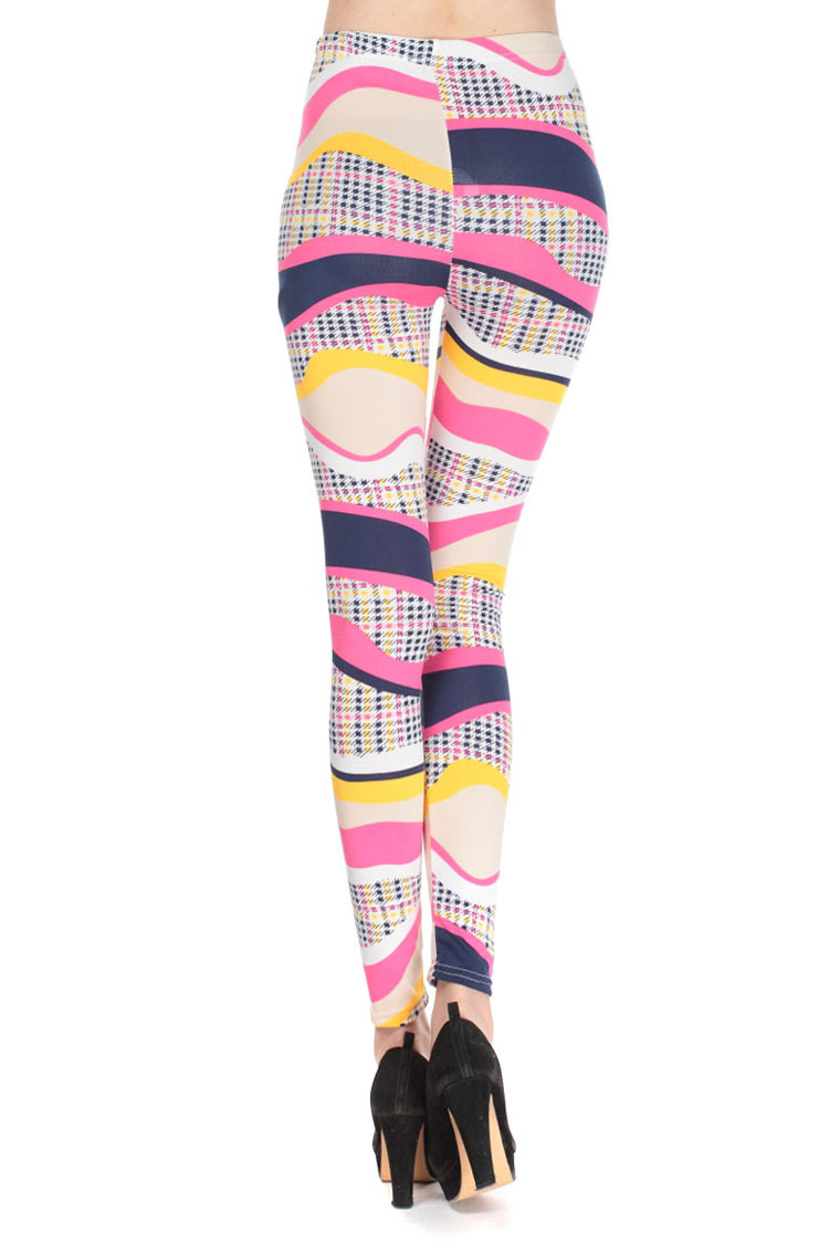 Wavy-colored-stripes-plaid-hot-leggings-wholesale