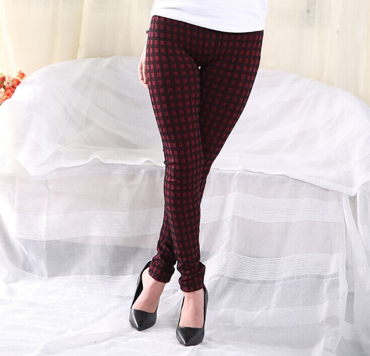 Wholesale-red-plaid-leggings