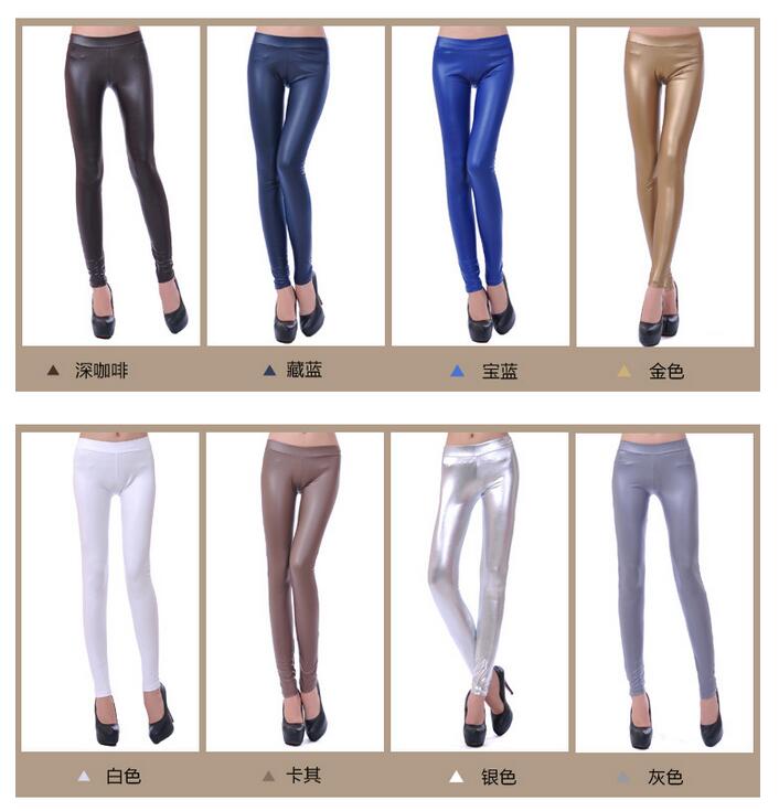 Big-yards-inferior-smooth-imitation-leather-leggings-wholesale