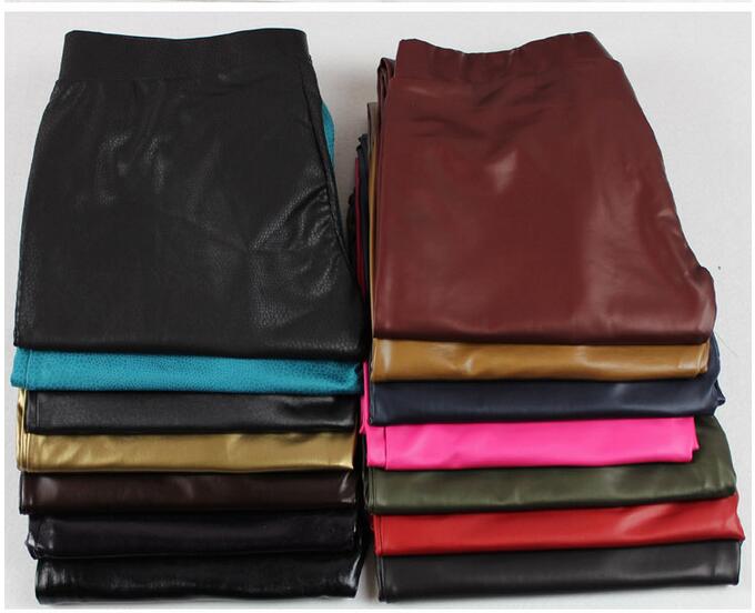 Big-yards-inferior-smooth-imitation-leather-leggings-wholesale