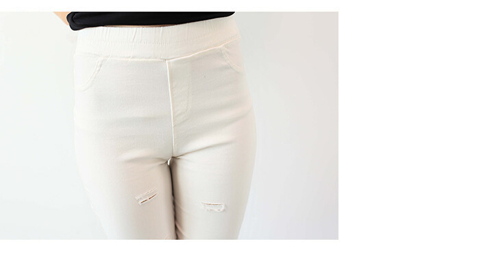 Fashion-female-hole-7-minutes-pencil-pants-wholesale