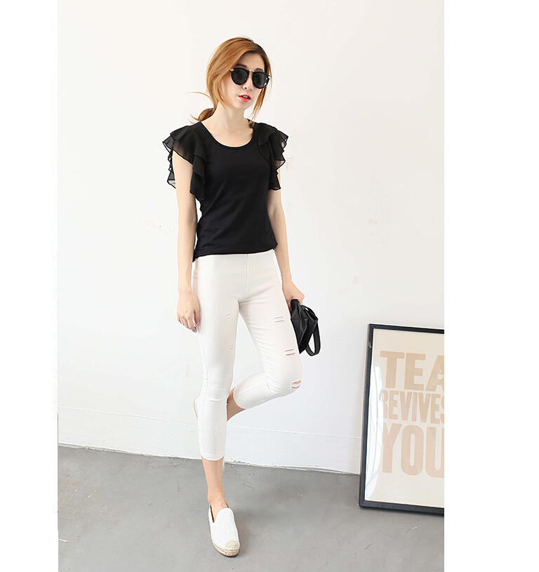 Fashion-female-hole-7-minutes-pencil-pants-wholesale