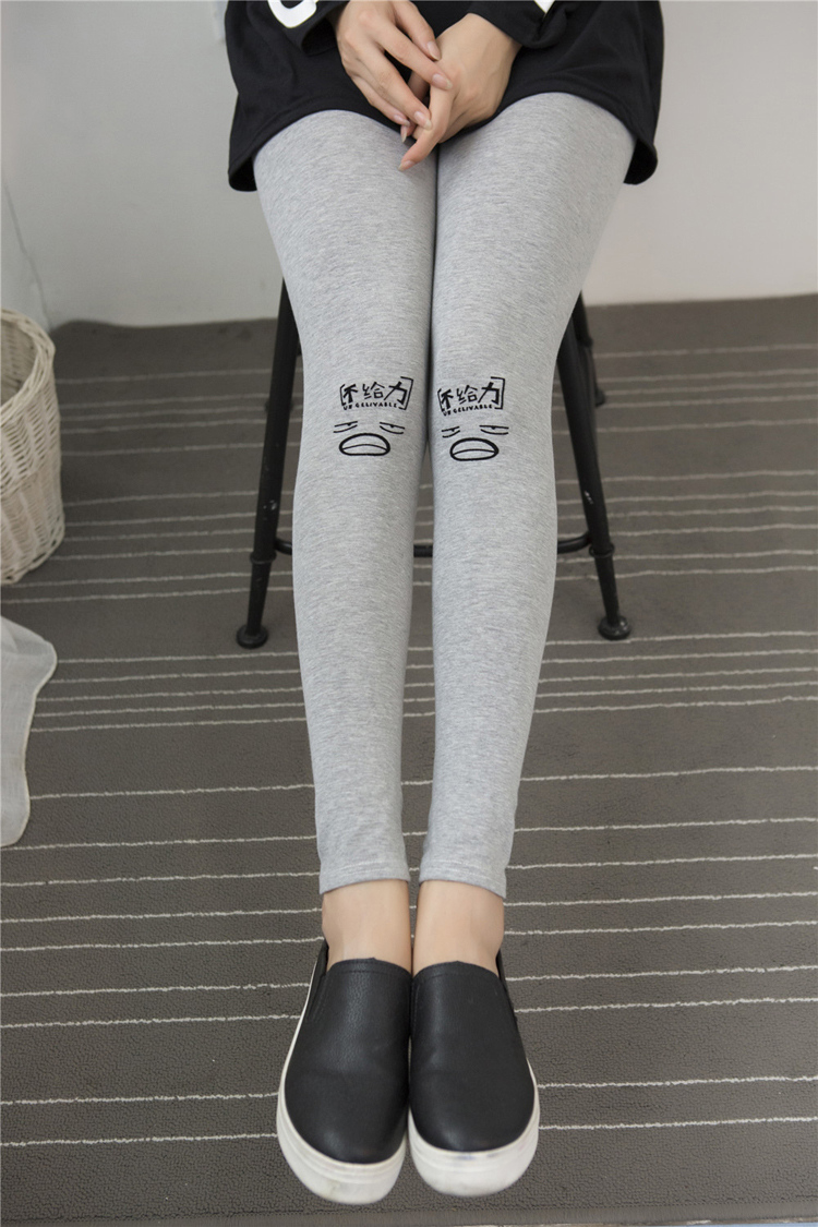 Female-Chinese-words-cotton-legging-wholesale