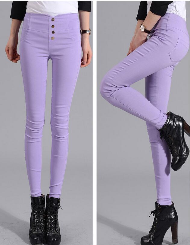 Female-color-stretch-feet-pencil-pants-wholesale