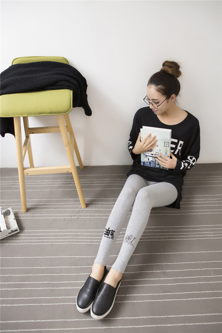 Female-rape-flower-pattern-cotton-legging-wholesale