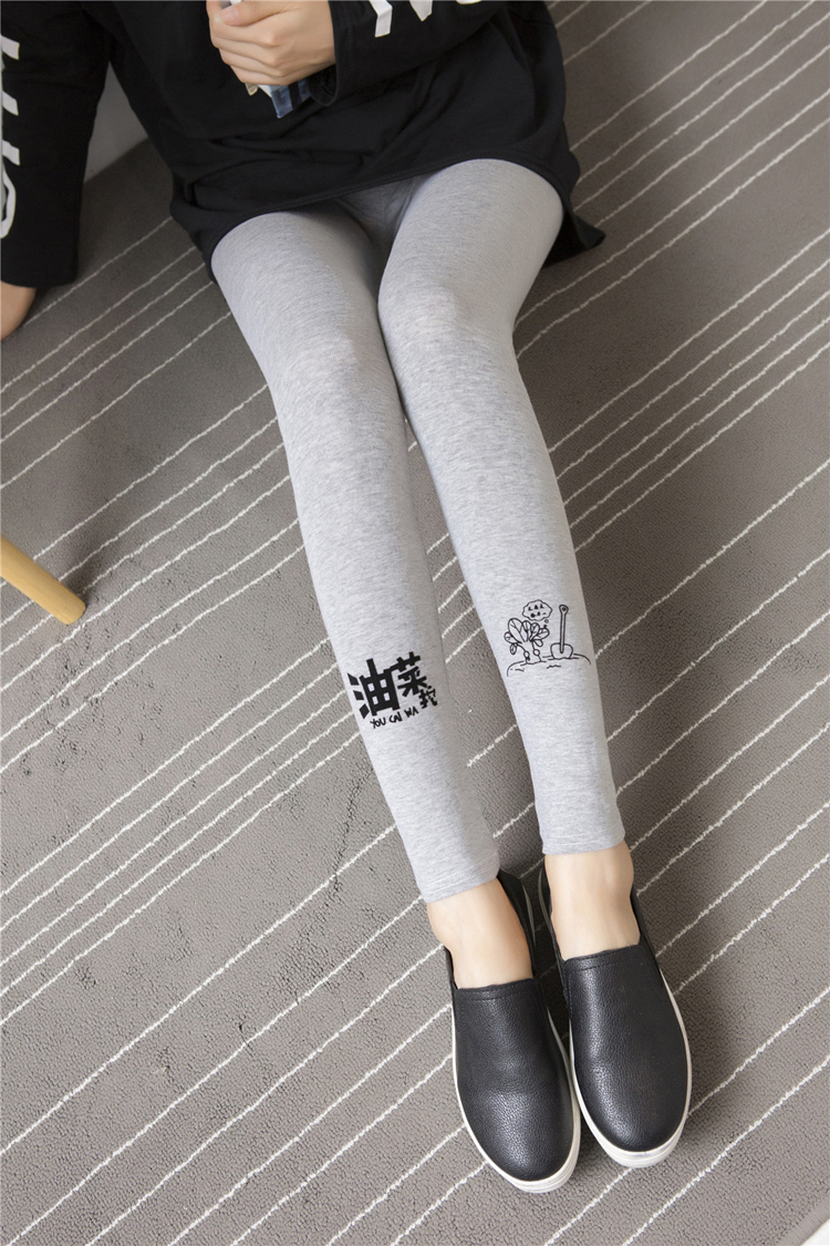 Female-rape-flower-pattern-cotton-legging-wholesale