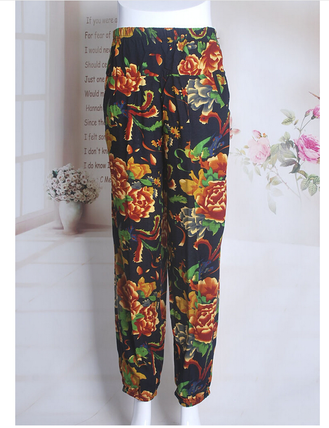 Nine-points-bamboo-cotton-elderly-mother-leisure-leggings-wholesale