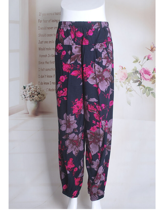 Nine-points-bamboo-cotton-elderly-mother-leisure-leggings-wholesale