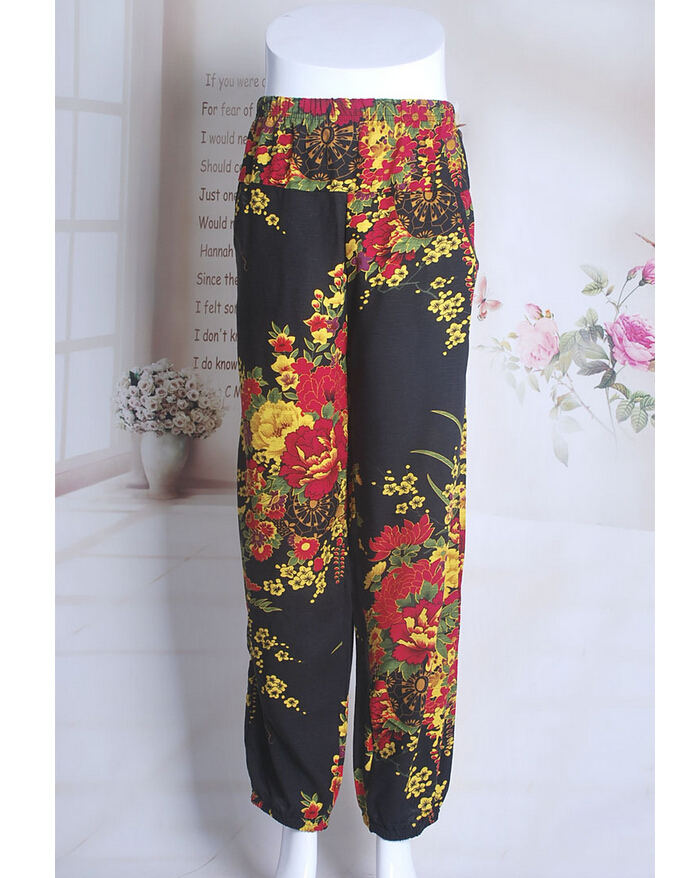 Nine-points-bamboo-cotton-elderly-mother-leisure-leggings-wholesale