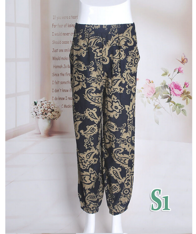 Nine-points-bamboo-cotton-elderly-mother-leisure-leggings-wholesale