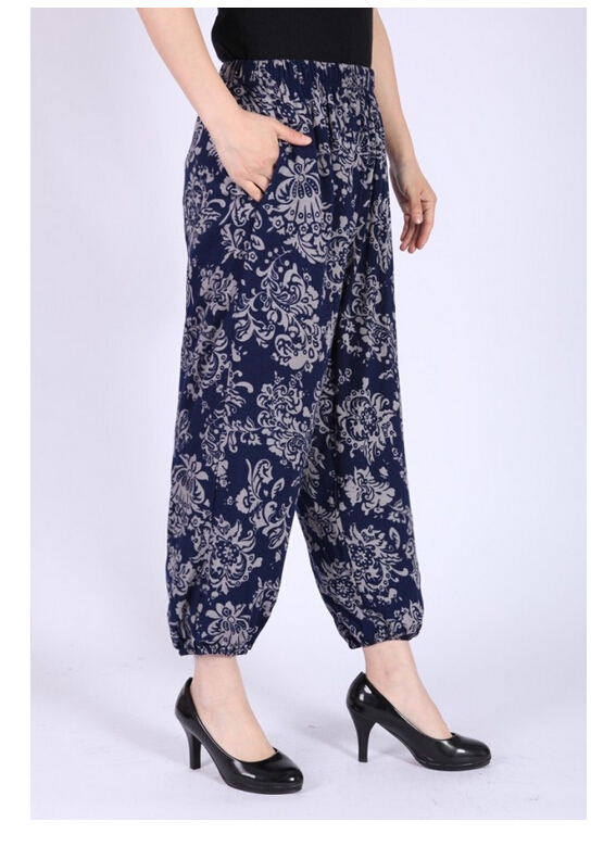 Nine-points-bamboo-cotton-elderly-mother-leisure-leggings-wholesale