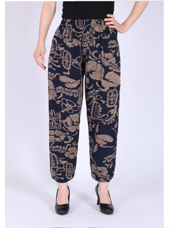 Nine-points-bamboo-cotton-elderly-mother-leisure-leggings-wholesale