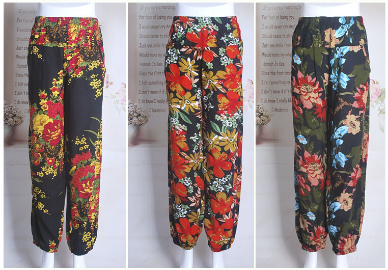 Nine-points-bamboo-cotton-elderly-mother-leisure-leggings-wholesale