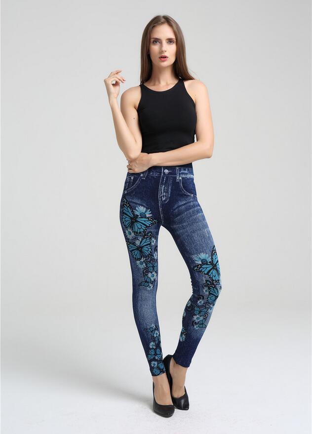 Printed-cotton-blue-butterfly-leggings-wholesale