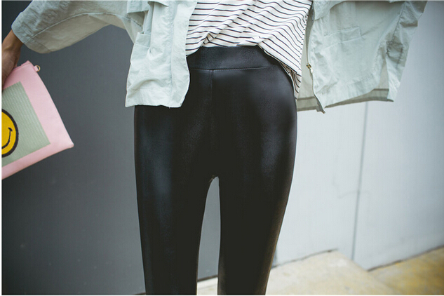 Rat-skin-grain-foot-leggings-nine-minutes-leather-pants-wholesale