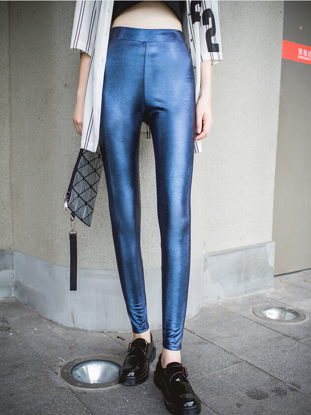 Rat-skin-grain-foot-leggings-nine-minutes-leather-pants-wholesale