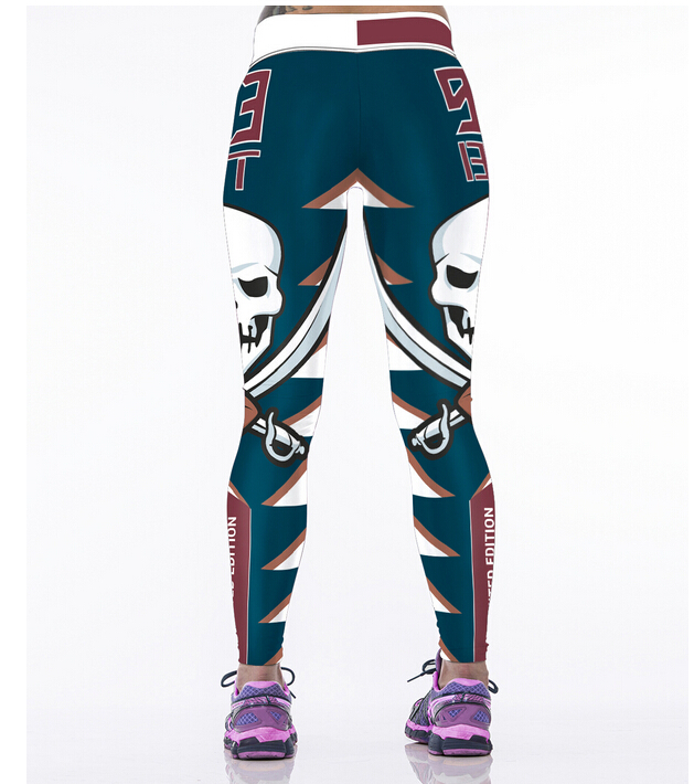 Skull-logo-3d-digital-printing-leisure-yoga-pants-wholesale