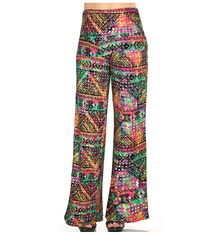 Summer-female-printing-nine-minutes-Straight-leg-pants-wholesale