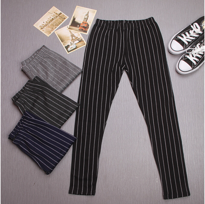 Vertical-stripes-pencil-female-leggings-wholesale