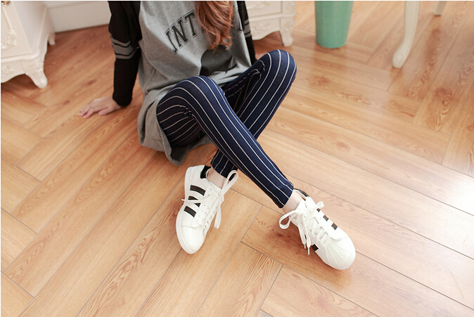 Vertical-stripes-pencil-female-leggings-wholesale