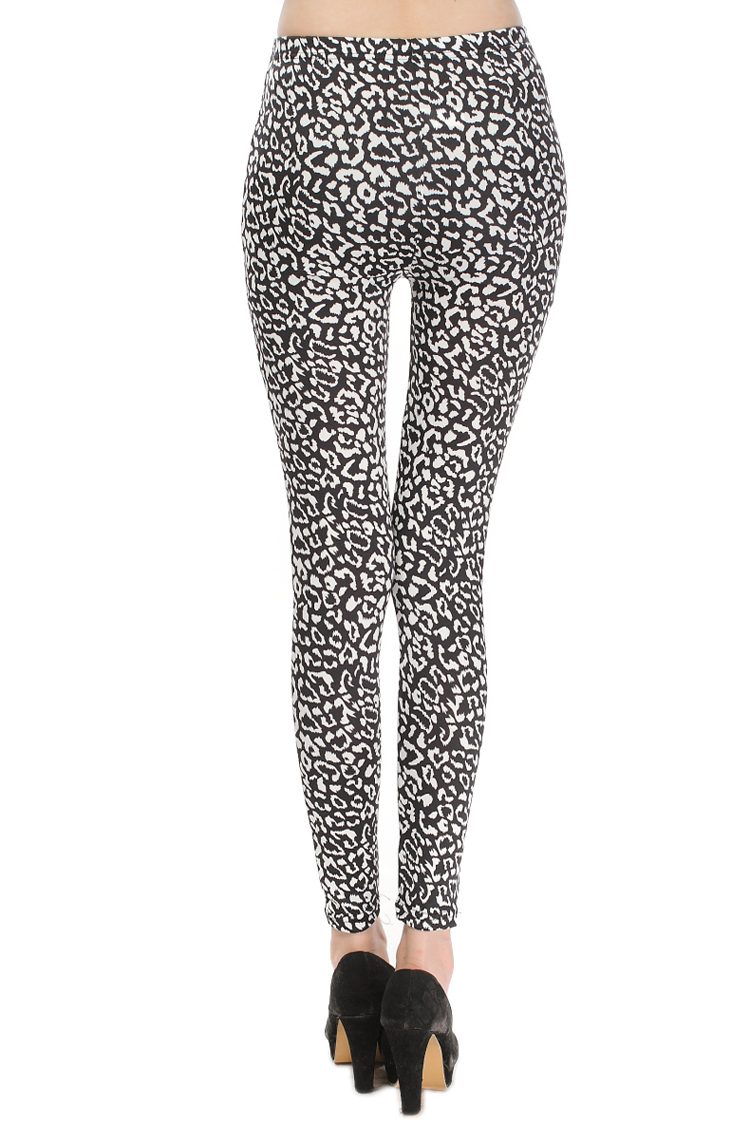 Fashion-leopard-print-black-and-white-striped-leggings-wholesale