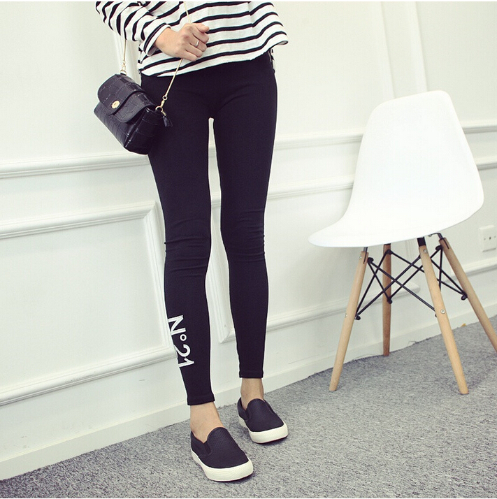 Joker-embroidery-letters-wool-cotton-stretch-grinding-female-leggings-wholesale