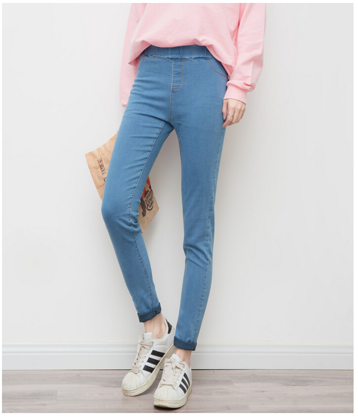 Simple-imitation-jeans-nine-points-pencil-women-pants-wholesale