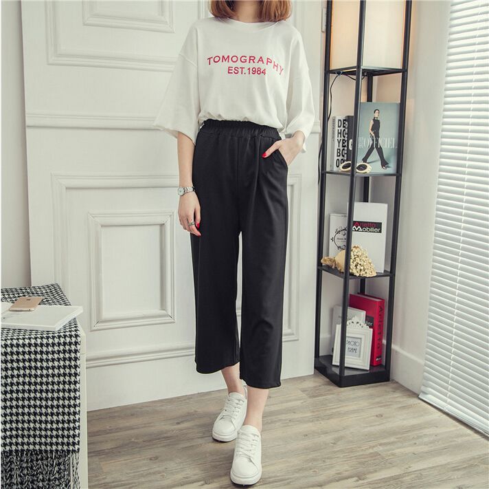 Spring-and-summer-leisure-straight-female-flares-wholesale