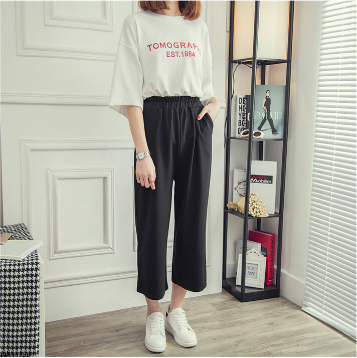 Spring-and-summer-leisure-straight-female-flares-wholesale