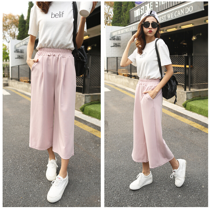 Spring-and-summer-leisure-straight-female-flares-wholesale