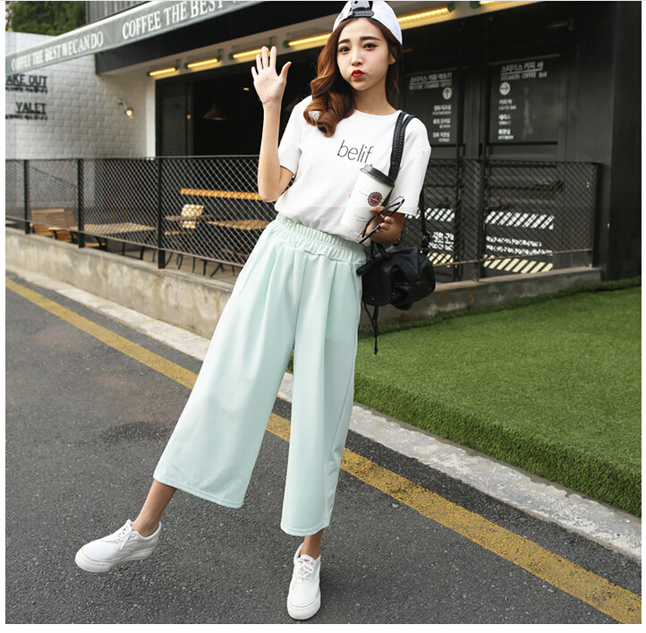 Spring-and-summer-leisure-straight-female-flares-wholesale