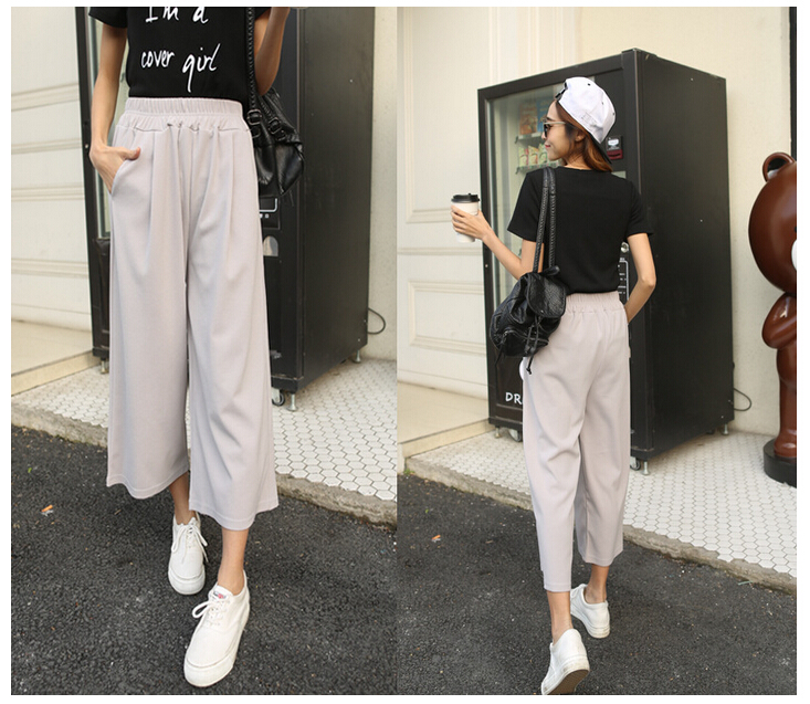 Spring-and-summer-leisure-straight-female-flares-wholesale