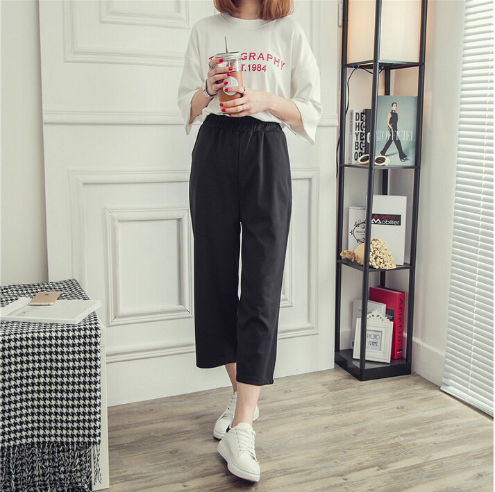 Spring-and-summer-leisure-straight-female-flares-wholesale