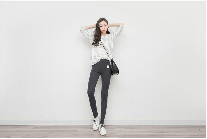 Thread-high-pure-cotton-elastic-thin-outer-wear-leggings-wholesale