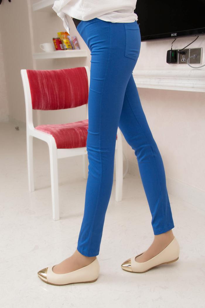 Wholesale-Solid-thin-pencil-Navy-Leggings